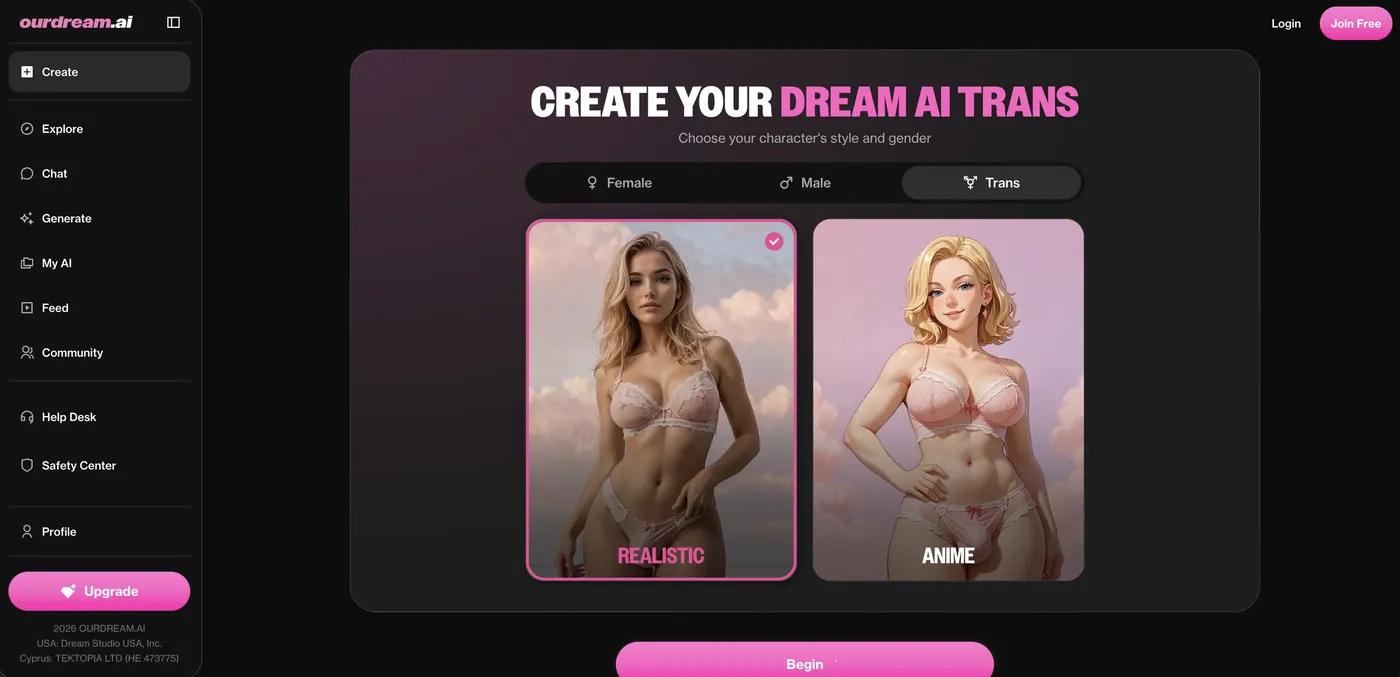 Captura de pantalla de OurDream